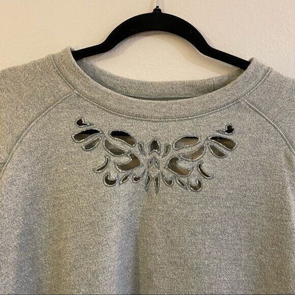 Soft Surroundings Large Top Sweatshirt Urban Chic Sage Green Comfy Soft Cotton - Picture 13 of 13